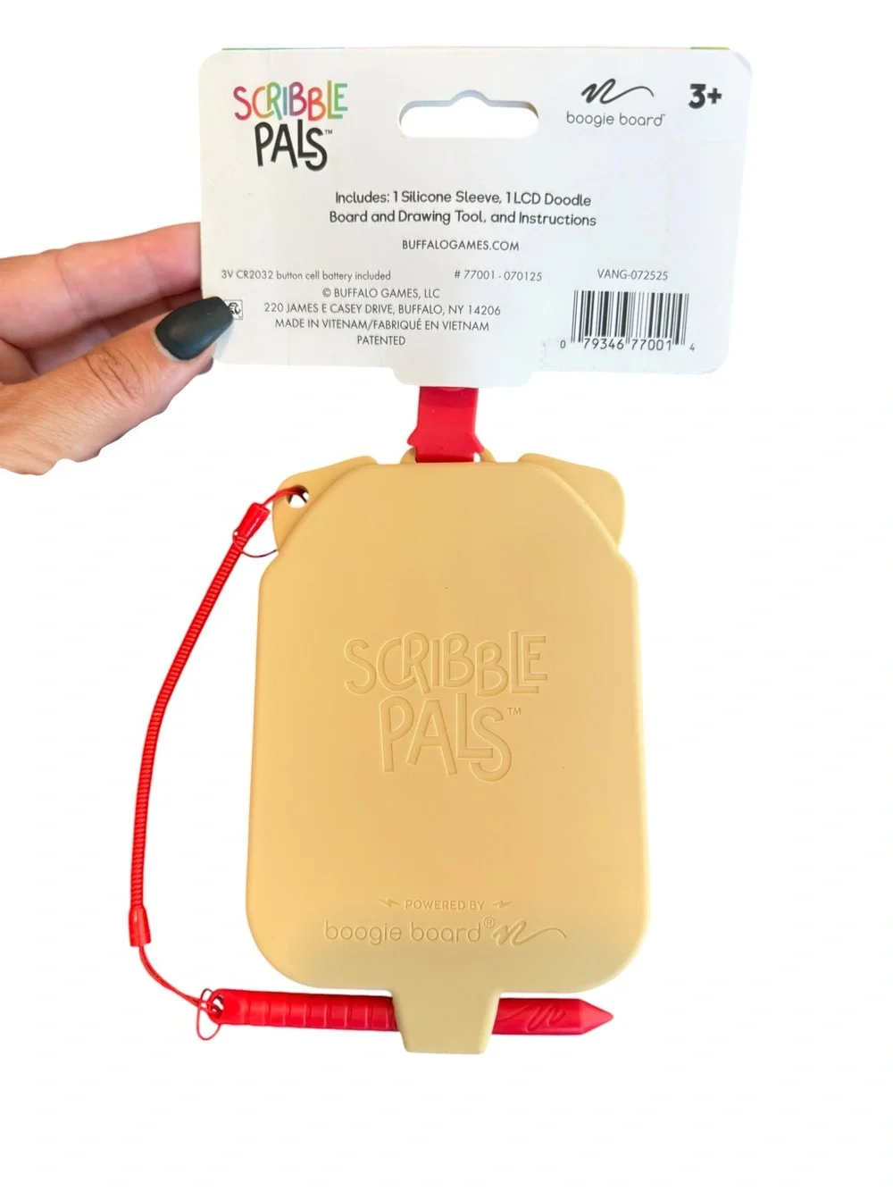 Scribble Pals Puppy LCD Doodle Pad - Beige & Brown with Red Stylus